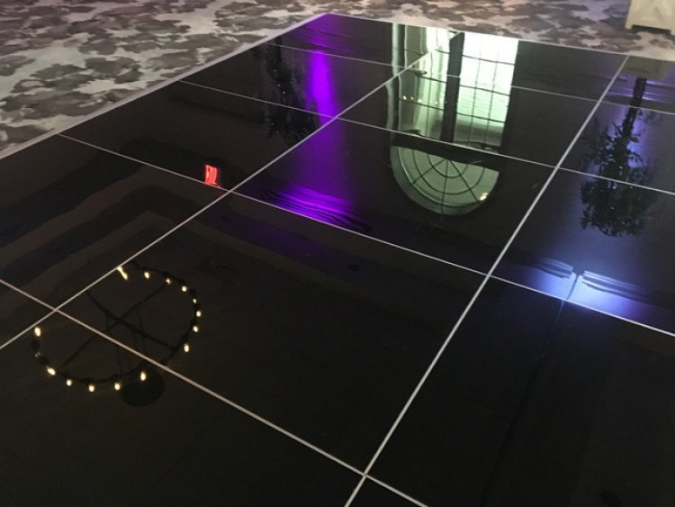 4' x 4 Black Gloss Acrylic Dance Floor | A1PartyNYC.com Brooklyn, NY