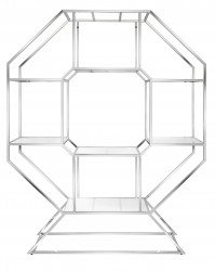 Silver Octagon Shelf Display