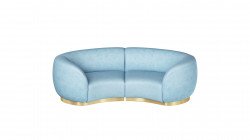 Colette Cascade Loveseat - Rain Velvet