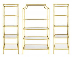 Gold Draped Arch Display Shelf