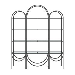 Black Round Arch Display Shelf 3 Piece Set