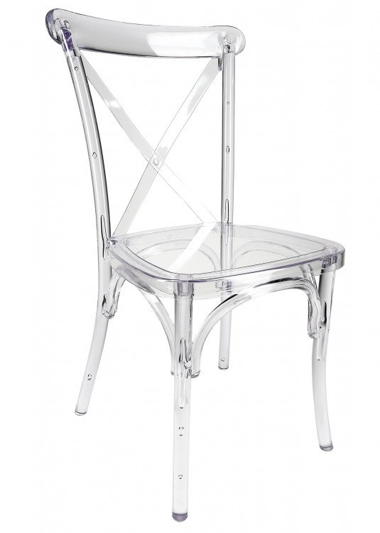 Clear X Cross Back Chair