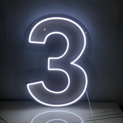 3 (THREE) NEON Marquee Number 5'