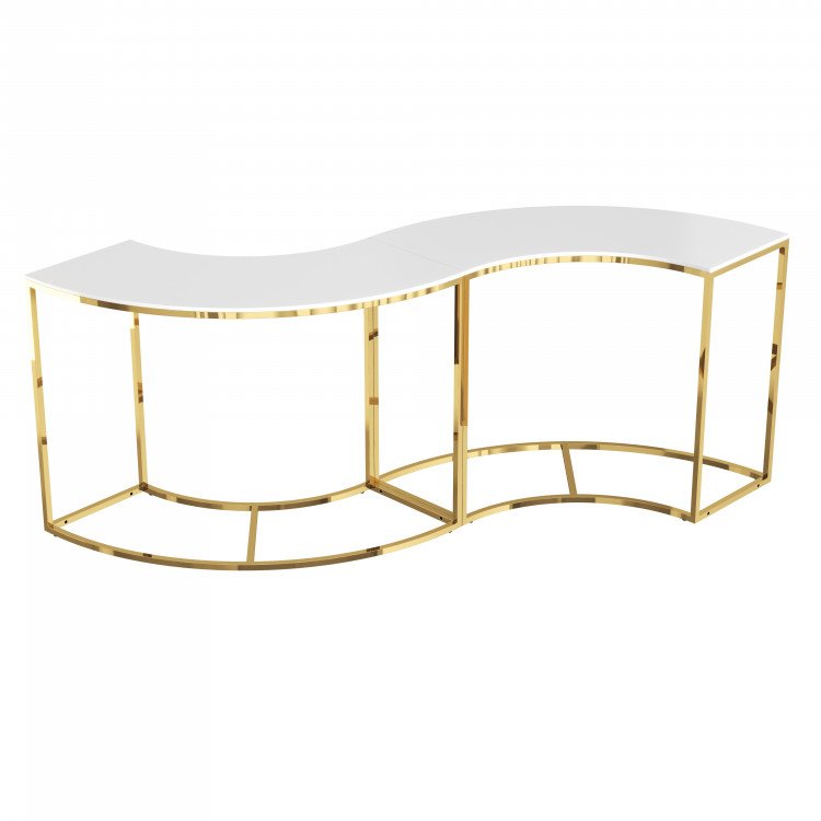 Elegant White & Gold side Table Display