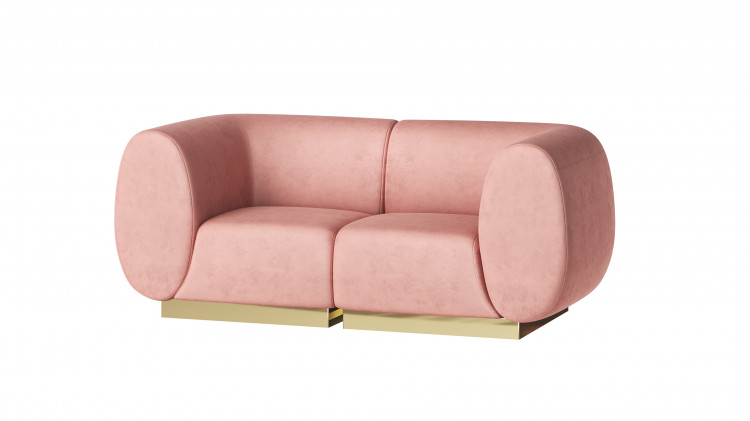 Colette Loveseat - Blush Velvet