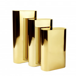 Gold Oblong Pedestal Display - 3 Piece Set (30-3642)