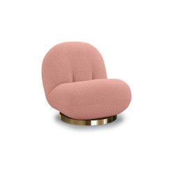 Colette Pearl Lounge Chair - Blush Boucle