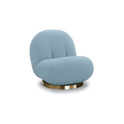 Colette Pearl Lounge Chair - Rain Boucle