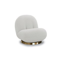 Colette Pearl Lounge Chair - Ivory Boucle