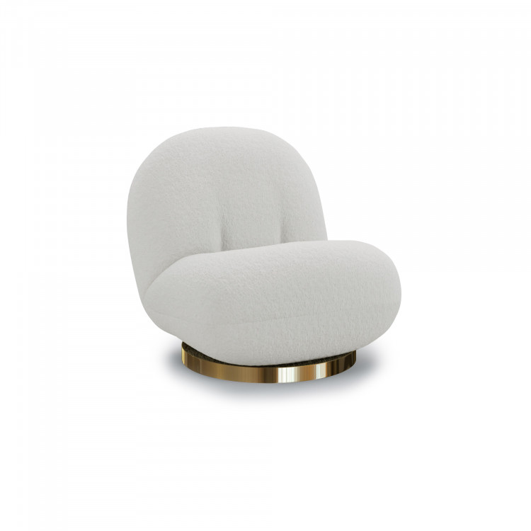 Colette Pearl Lounge Chair - Ivory Boucl�