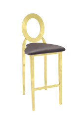 Gold Carli Barstool Gray