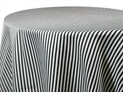 Black Morgan Stripe Tablecloth