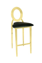 Gold Carli Barstool Hunter Green