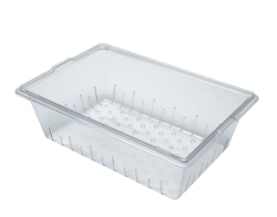 Clear Lexan Tubs 26 x 18 x 8 Food Drain Box / Colander