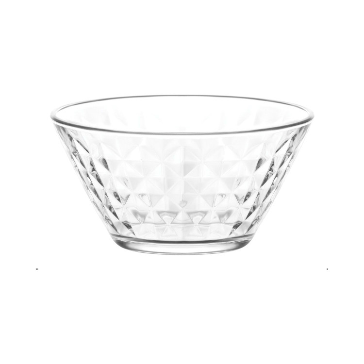 Shimmering Diamond Glass Salad Bowl Serving 72 ounce Round