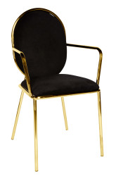 Black20dora 1765385382 Gold Dora Chair WITH Arms