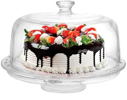 Acrylic Cake Stand with Dome Lid Multifunctional Extra Large (12)