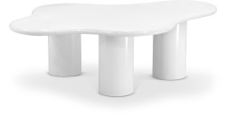 Romaine Iron Coffee Table White