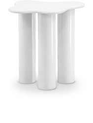 Romaine Iron End/Side Table White