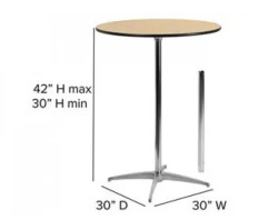 highboy20hight 1768242301 30" Brushed Stainless Airport Highboy Table