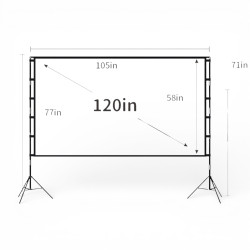 2 1770217709 120" Portable Projector Screen with Stand