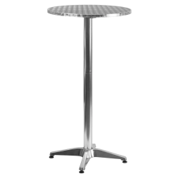 24 Brushed Stainless Airport Highboy Table