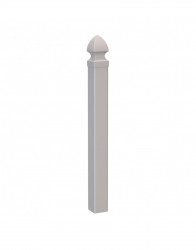 Portable Vinyl Picket Fence Post - White