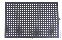 Anti Fatigue Rubber Floor Mat Bar Drainage Mat 36 x 24