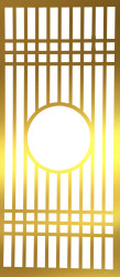 Room Divider Black Gold Grill Front