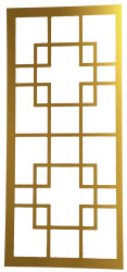 Room Divider White Gold French Window