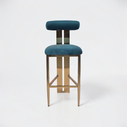 Atarah Barstool Chair - Teal Velvet Atarah Barstool Chair - Teal Velvet
