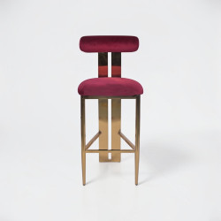 Atarah Barstool Chair - Plum Velvet Atarah Barstool Chair - Plum Velvet