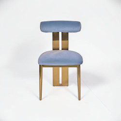Atarah Dining Chair - Light Blue Velvet Atarah Dining Chair - Light Blue Velvet